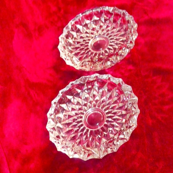 Matching Pair of GORGEOUS Antique Crystal Ashtrays - Picture 2 of 4